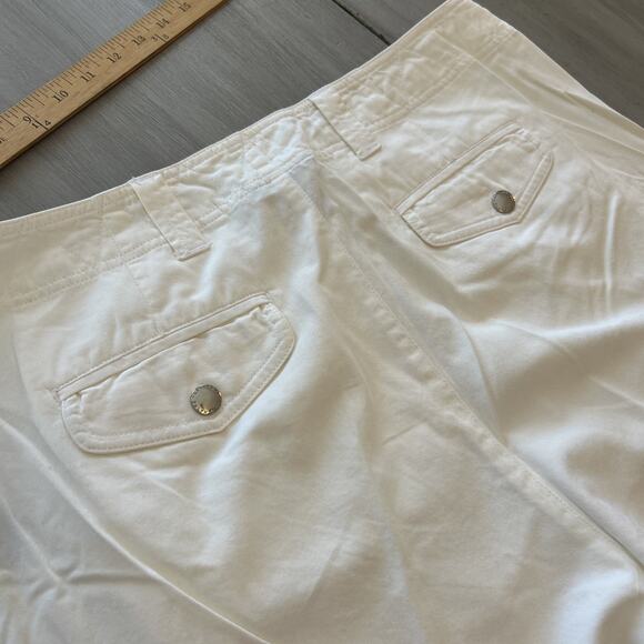 NWT Lauren Ralph Lauren Cream Wide Straight Leg Cargo Painter Pants Sz 16 W - Picture 10 of 10